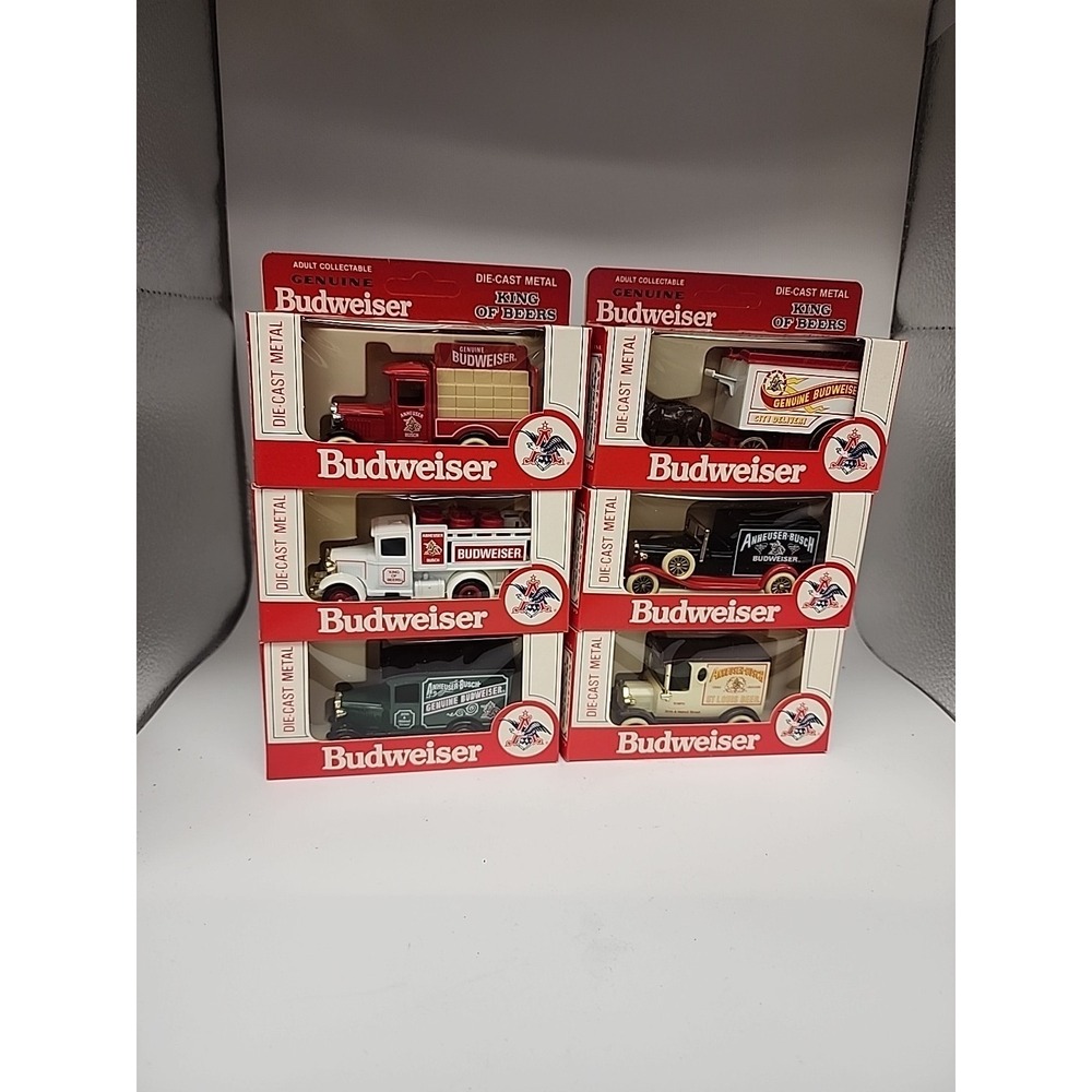 1989 Budweiser Set of 6 Days Gone By Delivery Vehicles by LLedo. *New In Box*